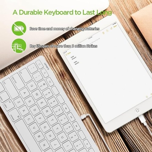 Omars MFI Certified iPad Plug-n-Go Wired Keyboard with 8-pin Lightning Connector - 第 4/6 張圖片