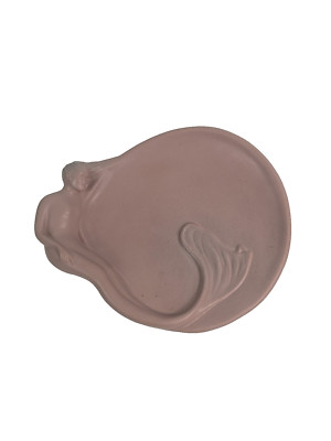Van Briggle Pottery Rose Pink Lorelei Mermaid Tray 10x8.25 