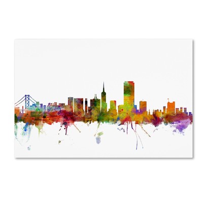 San Francisco City Skyline by Michael Tompsett, 22x32-Inch