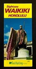1976 Waikiki Honolulu Hawaii Sightseeing Pat Kelley Tours Vtg Travel Brochure