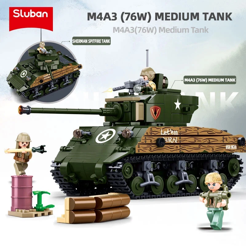 MOC Building Blocks WW2 Military Aircraft Tanks Models Bricks Kids Toys - Image 4 of 4