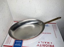PAUL REVERE 12” OVAL FISH FRY PAN Stainless In/Copper Out Long Handle