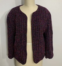 Vintage Orvis Blazer Jacket Rainbow Tweed Wool USA Made Large