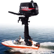 3.6-6HP 2 Stroke HANGKAI Outboard Motor Fishing Boat Engine Water Cooled CDI