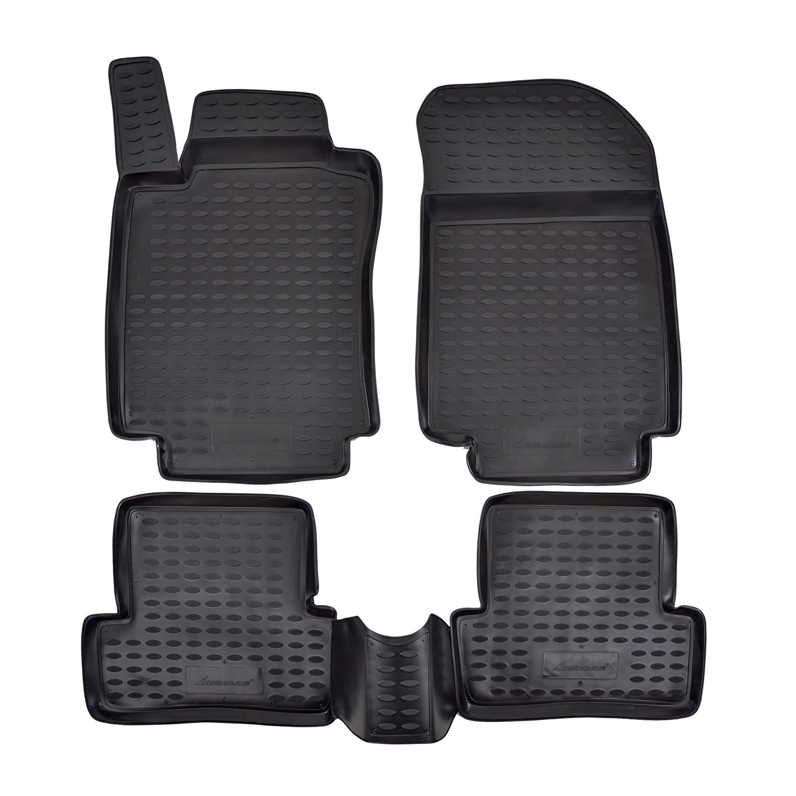Tapis de sol caoutchouc Clio 3 anti-saleté, protection imperméable 4 pièces auto