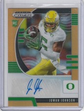 Juwan Johnson 2020 Panini Prizm Draft Picks Neon Orange Prizm Rc Auto (149/149)