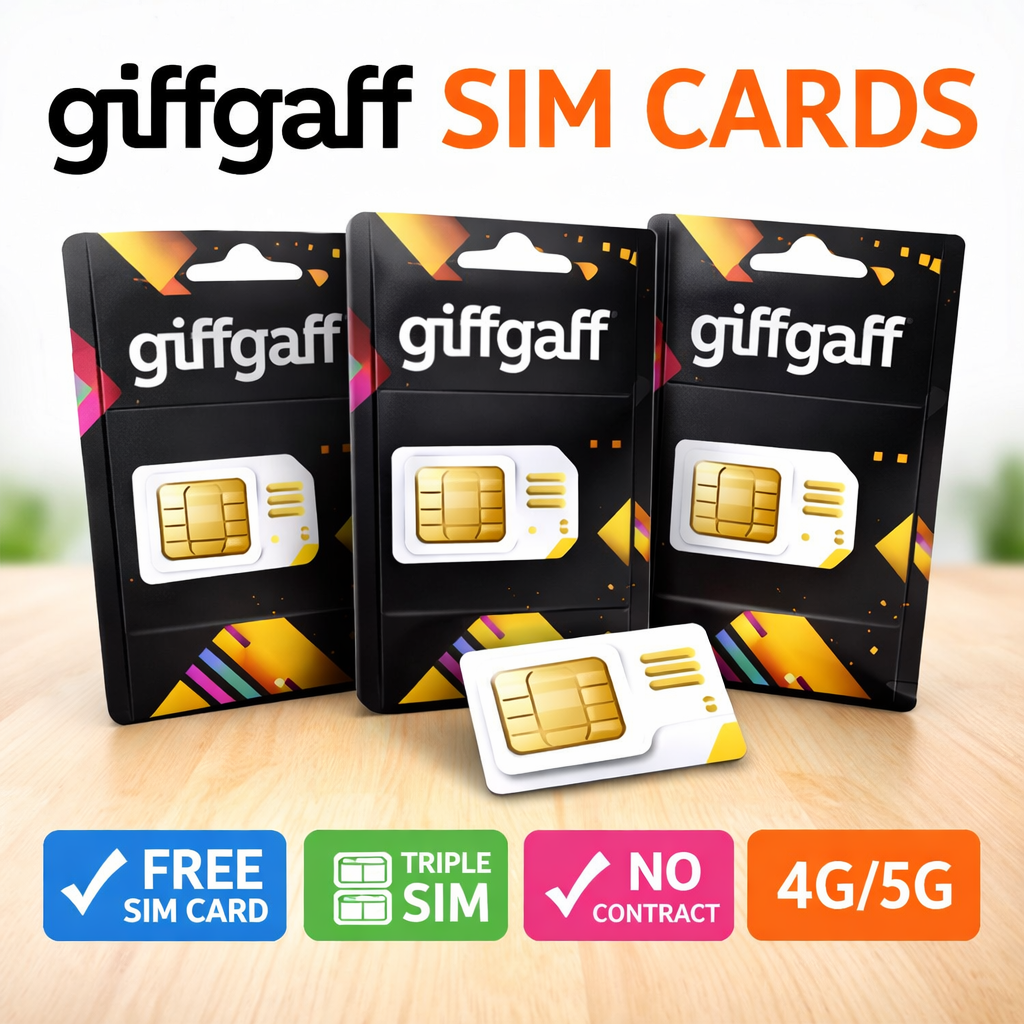 Giffgaff SIM Card PAYG | FREE UK Delivery | 4G/5G | No Contract | Fast ...