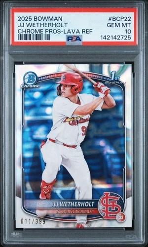 2025 Bowman Chrome Prospects JJ Wetherholt [Lava] #BCP-22 card