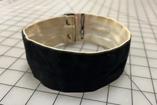 Repro 18th-19th Century Black Cloth Military Neck Stock, SZ 15" - 15.5"  #103