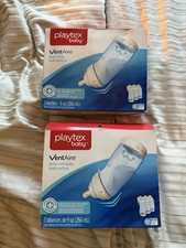 2x Playtex VentAire Anti-colic Anti-reflux 9 Oz Bottle 3m Medium BPA