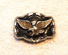 BELT BUCKLE PATRIOTIC EAGLE GREAT AMERICAN BUCKLE CO USA QD-1243 1983 BB4
