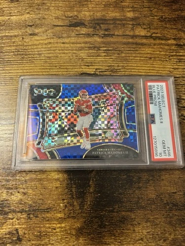 2023 Panini Select - Psa 10 Field Level Patrick Mahomes II #346 Blue Prizm /49