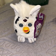 VTG 1999 Furby Buddies Good Light White  Black Spots Tiger Electronics NWT new