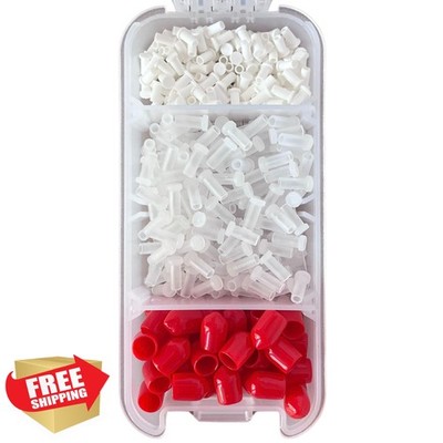 Fibershack Fiber Optic Dust Caps 3 Pack LC SC ST FC Red ST Case