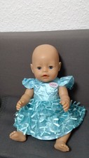 Baby Born Annabell Zapf Kleid 43cm Puppen Kleidung Sommer Ballkleid hellblau 