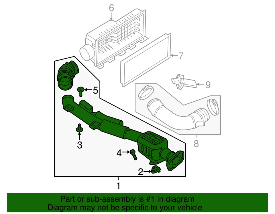 Genuine Nissan 2005-2019 Nissan Frontier - Air Inlet Assembly 16554-EA000 - Image 2 of 2