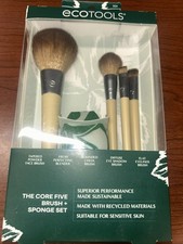 Ecotools 5 Piece Makeup Brush And Sponge Set Vegan Cruelty Free Travel Set NIB