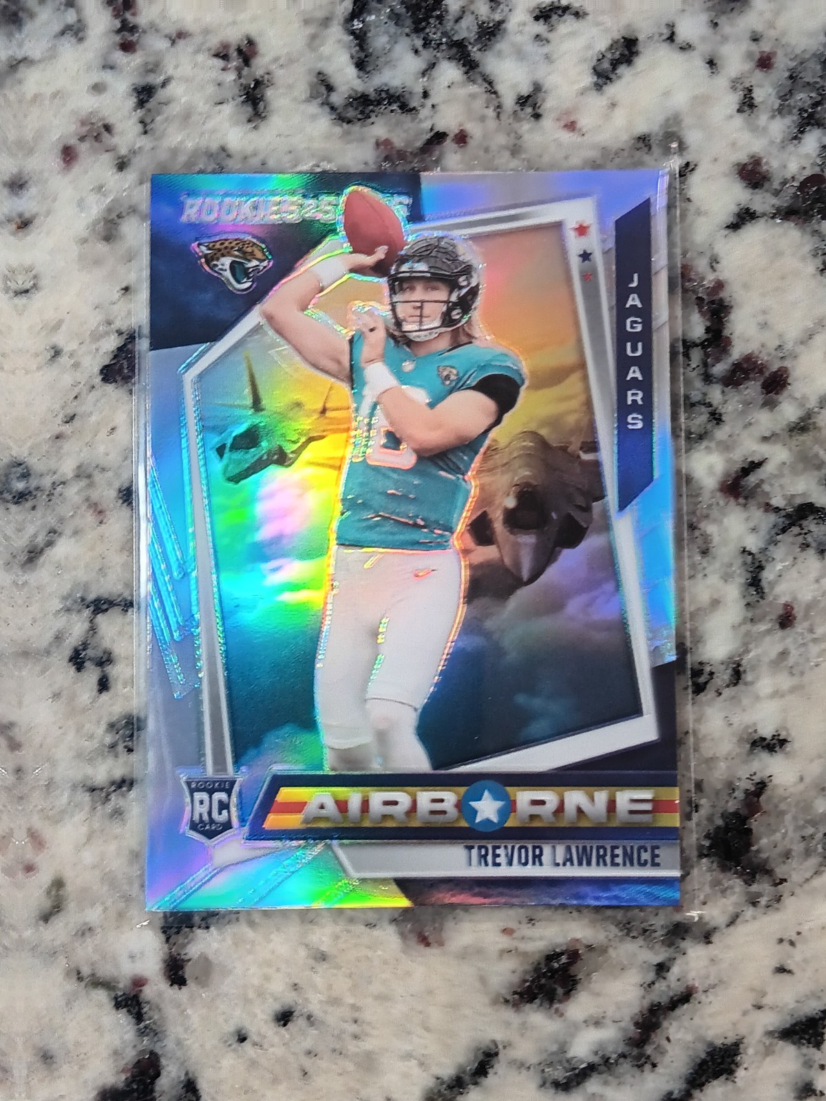2021 Panini Rookies & Stars Airborne Silver Prizm Trevor Lawrence #AB-16 Jaguars