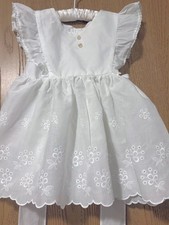 VINTAGE GIRLS White Broderie Anglaise Lace DRESS 3t/4t