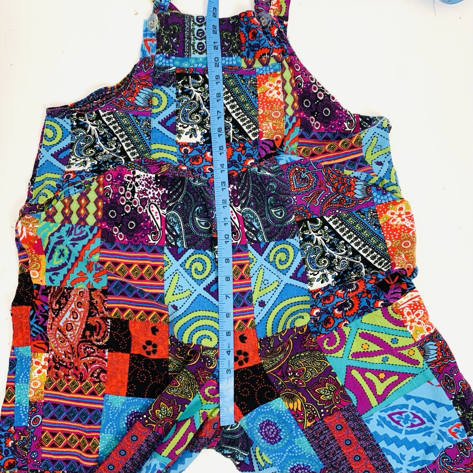 Women Patchwork Overalls M Approx. Lightweight Sl… - image 14