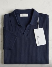Herren Poloshirt aus Strick Gr. M - nachtblau