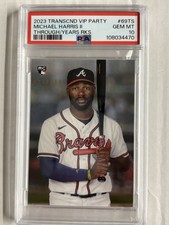 2023 Transcendent VIP Party Michael Harris Rookie /100 PSA 10 Braves