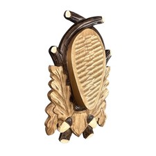 Scudo di legno per trofeo camoscio. Corna. Caccia. 28x17cm 231503