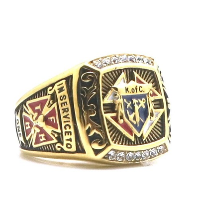 #ad Unisex 316L Stainless Steel Knights Of Columbus Cross Ring Catholic Christianity $35.95