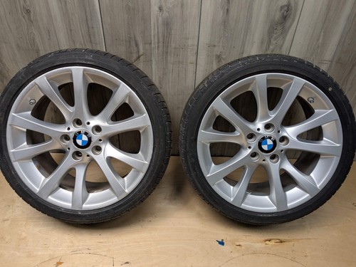 08-13 OEM BMW E82 E88 Wheels Rims 18x7.5 18x8.5 ET49 ET52 V Spoke Style 372 SET - Picture 12 of 20