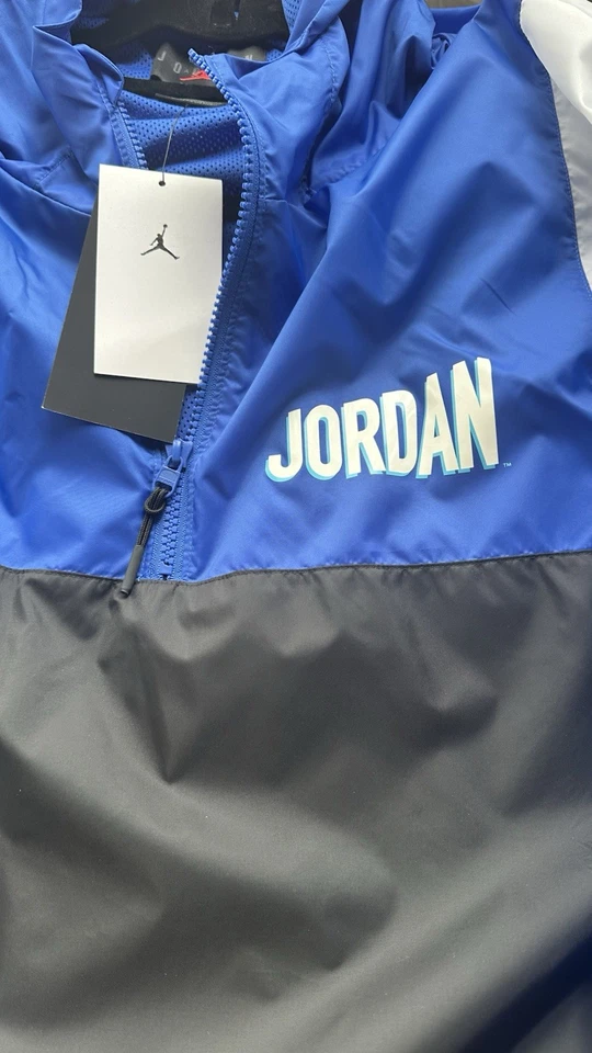 Sudadera Michael Jordan Térmica Nylon Azul Real Y Negro Nueva Con Etiquetas Talla-XXL�� Foto 2 de 4