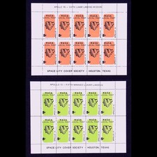 LSS USA Apollo 15 16 Stamp Sheet Space City Cover Society Great Condition