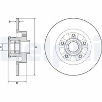 2X Delphi Bremsscheibe BG9190RSC FüR Renault Fiat Opel Vivaro Trafic Talento X82
