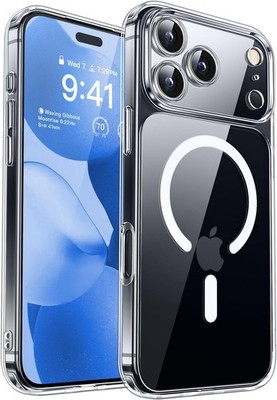 Magnetic Clear Case for iPhone 17 Pro Max, Upgraded Full Camera Protection, Shoc