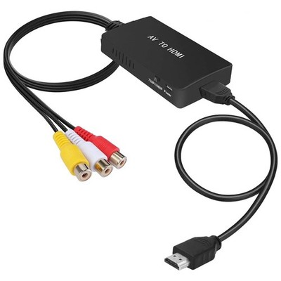 RCA auf HDMI 1080P AV Adapter mit HDMI-Kabel CVBS AV zu HDMI Video Audio 3 RCA