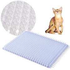 12 Pack Scat Mats for Cats with Interlocking Design, 24 x 16 inches, clear