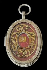 Klosterarbeit reliquie S.FELICISSIMI M. 19.Jh.