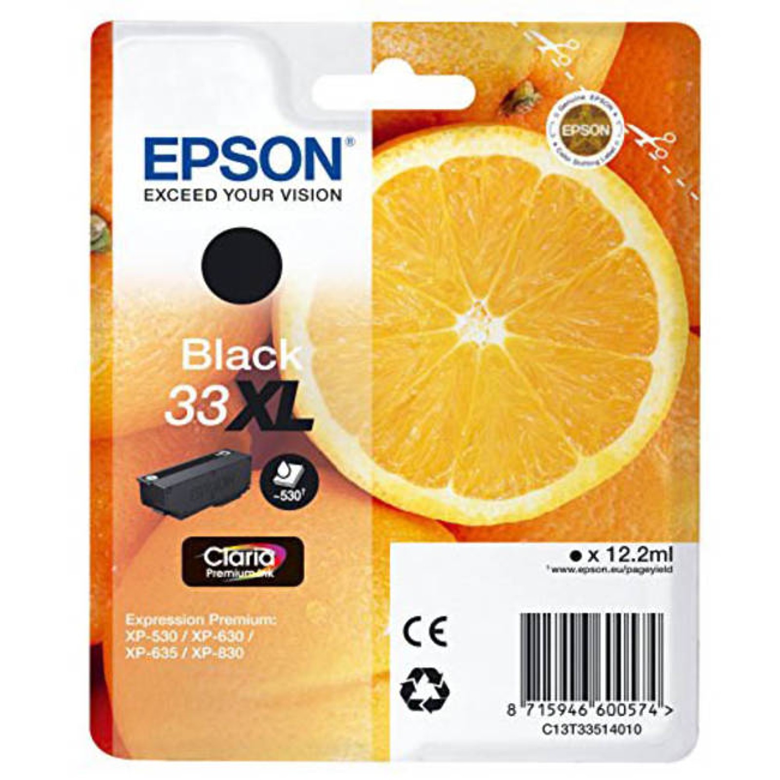 Epson 33XL Oranges Ink Cartridge High Yield Black C13T33514012 EP62626 - Image 5
