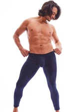 N2N Bodywear Men's Thermal Long John Tights, Size XL Navy Blue NWT