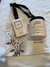 Philosophy RADIANT GRACE Set W/Gift Bag, 20 oz body cr me  2 oz EAU DE PARFUM