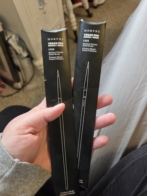 Morphe V305 Medium Pointed Vegan Pro Detail Brush NIB 2 Pack
