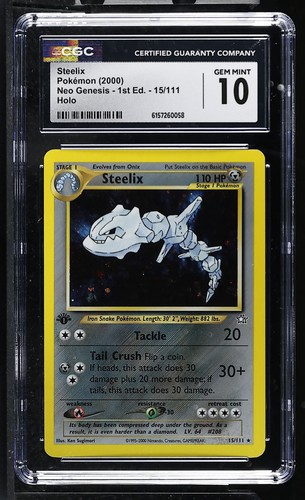 Steelix (1st Edition) graded CGC 10 for sale on eBay