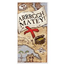 Beistle Treasure Map Door Cover - Pirate Party Supply Decoration