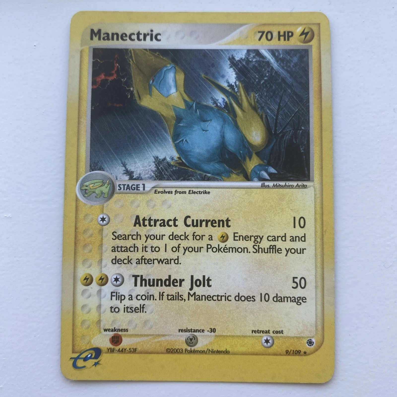 Manectric - 9/109 - Holo Rare - Ruby & Sapphire - Pokemon Card - MP
