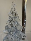 Vintage 6” Tall Clear Art Glass Christmas Tree Holiday Decor — photo 2