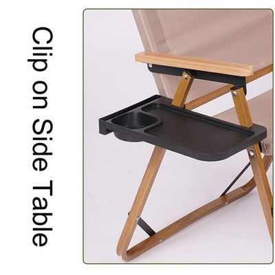 Langlebig Camping Seitentisch Cup-Tablett Aluminiumlegierung Clip-On Faltbar