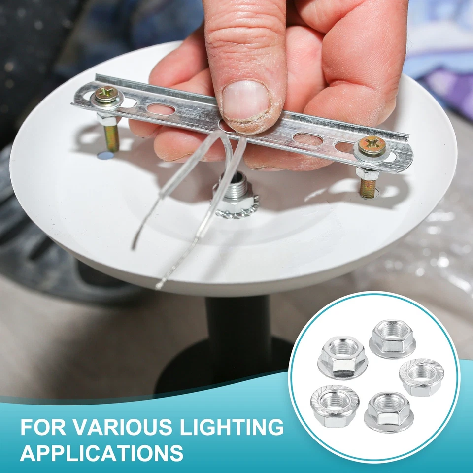 M12x1 mm gezahnte Flansch-Sechskant-Sicherungsmuttern, 15 Stück Mutterbefestigungen, silber - Bild 4 von 4