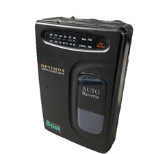 OPTIMUS SCP-79 14-1088 AM/FM Stereo Cassette Player Bass Box Tested  Working