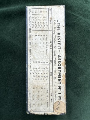 Vintage Bestfit Assortment #1M 3 Gr. Timing Washers Swiss Made