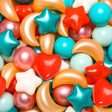 TRENDPLAY Ball Pit Balls for Toddler 100 pcs with Star Heart Moon Different S...