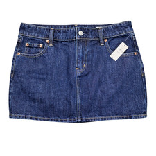 NWT GAP Denim Mini Skirt Women's Size 27/4P Actual 32"x13.5" 90s Cowgirl Chic